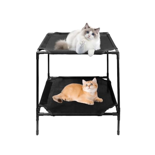 Katzenbett, Katzen-Hängemattenbett für durchschnittliche Katzen, weiche, erhöhte Haustier-Hängematte für Hunde und Katzen, mit abnehmbarem, waschbarem Netz Katzenbett, Katzen-Hängemattenbett für durchschnittliche Katzen, weiche, erhöhte Haustier-Hängematte für Hunde und Katzen, mit abnehmbarem, waschbarem Netz von Rexwnadu