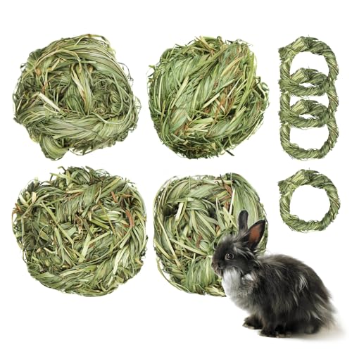 8 Stück Kaninchen Spielzeug,Kauspielzeug für Meerschweinchen,Grasball aus natürlichem Lieschheu,Kaninchen-Zahnpflegefutter,geeignet für Meerschweinchen,Hasen,Chinchilla, Hamster, Rennmäuse 8 Stück Kaninchen Spielzeug,Kauspielzeug für Meerschweinchen,Grasball aus natürlichem Lieschheu,Kaninchen-Zahnpflegefutter,geeignet für Meerschweinchen,Hasen,Chinchilla, Hamster, Rennmäuse von Reyshin