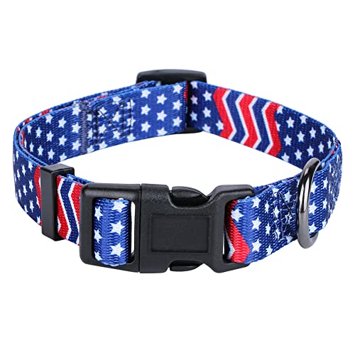 Hundehalsband, Amerikanische Flagge, Blaue Sterne, klein von Rhea Rose