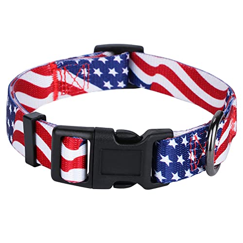 Hundehalsband mit amerikanischer Flagge, Größe M von Rhea Rose