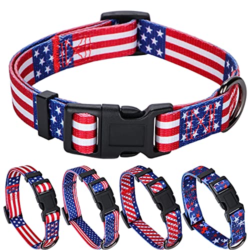 Hundehalsband mit amerikanischer Flagge, Unabhängigkeitstag Vourth of Juli, The Great America von Rhea Rose