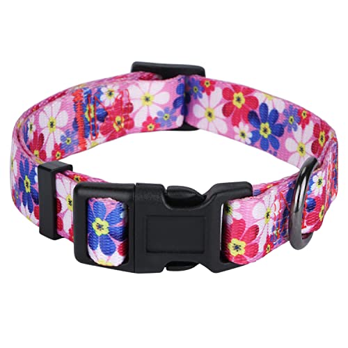 Keyoung Rhea Rose Hundehalsband, spezielles Design, personalisierbar, süßes Mädchen, weiche Halsbänder, Sonnenblume, Größe M von Rhea Rose