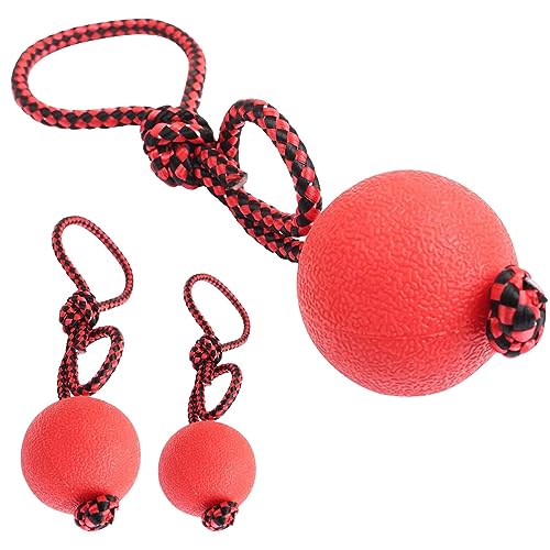 Rhinenet Hundespielzeug mit Seilbällen zum Kauen, Kauspielzeug für kleine, mittelgroße und große Hunde, zum Apportieren, Fangen, Werfen und Zerren, 4,9 cm, 6,9 cm / 7,9 cm / 7,9 cm / 7,9 cm, Rot, 3 Rhinenet Hundespielzeug mit Seilbällen zum Kauen, Kauspielzeug für kleine, mittelgroße und große Hunde, zum Apportieren, Fangen, Werfen und Zerren, 4,9 cm, 6,9 cm / 7,9 cm / 7,9 cm / 7,9 cm, Rot, 3 von Rhinenet