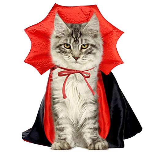 Haustier Kostümumhang,Weihnachten Kapuzen Welpe Katze Kleidung,Welpe Katze Halloween Kleidung Outfits, Haustier Kleidung Lustige Anime Cosplay Kleidung,Geschenk für Haustier von Rhsemi
