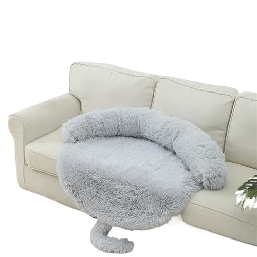 Neues Haustiernest Plüsch Winter Warme Haustiermatte Wasserdichtes Hundebett Grenzüberschreitende Hundehütte Abnehmbar Waschbar (Farbe: Gradient Grey Filet, Größe: 1029020cm) von RiRaku