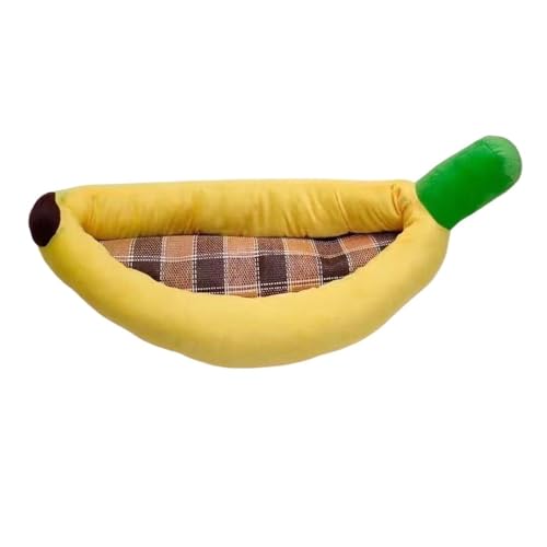 RiRaku Bananenboot-Hundehaus, Winter-Katzenhaus, warmes Haustierhaus, Hundehaus, Corgi-Bananenboot, Teddy, kleines Hundehaus (Farbe: Bananenboot-Sommermatte, Größe: L 75 x 45 cm) von RiRaku