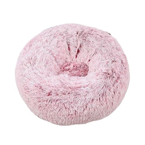 RiRaku Gemütliches und warmes rundes Hundebett - Perfekt für Katzen und kleine Hunde, tiefer Schlaf und Komfort für alle Jahreszeiten, direkt von der Herstellung (Farbe: Farbverlauf Rose Pink, Größe: von RiRaku