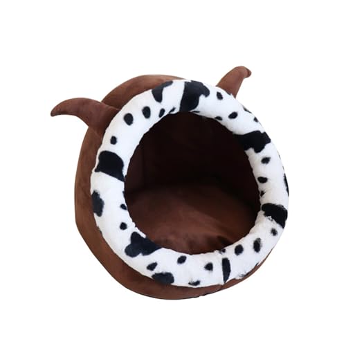 RiRaku Katzen-Jiji-Cartoon-Haustiernest, Katzennest, Hundenest, halbgeschlossenes Haustiernest, warmes kleines Hundehaus, Katzenstreu, Haustierbedarf, Katzenstreu (Farbe: Kaffee-Kuhecke, Größe: L 44 x RiRaku Katzen-Jiji-Cartoon-Haustiernest, Katzennest, Hundenest, halbgeschlossenes Haustiernest, warmes kleines Hundehaus, Katzenstreu, Haustierbedarf, Katzenstreu (Farbe: Kaffee-Kuhecke, Größe: L 44 x von RiRaku