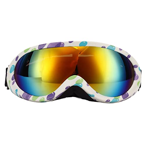 Anti-UV-Winddichte, wasserdichte Hunde-Sonnenbrille, Verstellbarer Riemen mit PC-Linse und PVC-Rahmen, Modische Doggy-Brille für Outdoor-Aktivitäten (Weißer lila Rahmen) von RiToEasysports