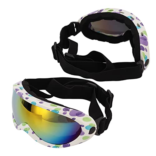 Hundesonnenbrille, Hundebrille, Haustierbrille, Augen-UV-Schutz, Winproof für Hunde, Augenschutz, Rote Linse (Rosa Blauer Rahmen) von RiToEasysports