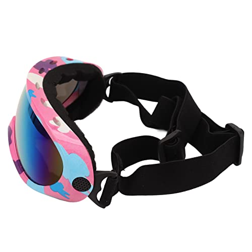 Hundesonnenbrille, Hundebrille, Haustierbrille, Augen-UV-Schutz, Winproof für Hunde, Augenschutz, Rote Linse (Weißer purpurroter Rahmen) von RiToEasysports