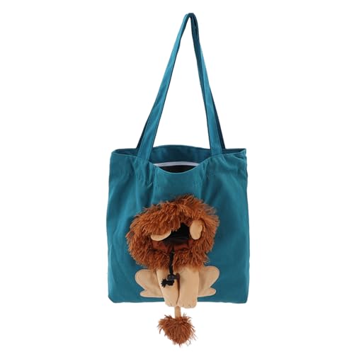 Haustier-Leinentasche, Niedliche Katzentrage in Löwenform, Tragbare Haustier-Schultertragetasche aus Segeltuch, Mehrzwecktasche für Katzen, Hunde, Tiere (Typ 3) von VGEBY