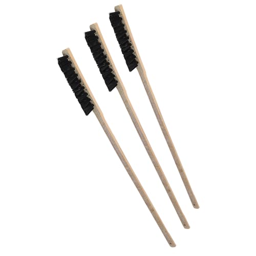 RiToEasysports Reinigung der Bürste mit Langem Vogelgriff Im Haltbaren Holzgriff 3 PC für die Einfache Reinigung der Besitzer Großer/Mittlerer Papageien/Kleiner Käfige von RiToEasysports