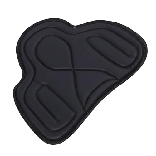 RiToEasysports Sattelpolster Reitpolster Reitpolster Reites Sattel -Pad Premium PU Leder Atmungsaktives Stoßabsorption Verdicktes Design für Verstärkten Komfort (Black) von RiToEasysports