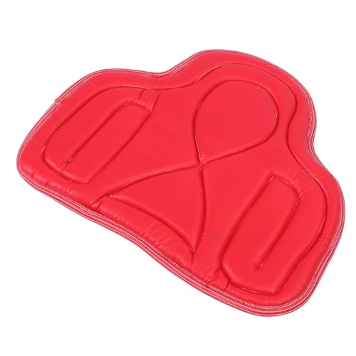 RiToEasysports Sattelpolster Reitpolster Reitpolster Reites Sattel -Pad Premium PU Leder Atmungsaktives Stoßabsorption Verdicktes Design für Verstärkten Komfort (Rot) von RiToEasysports