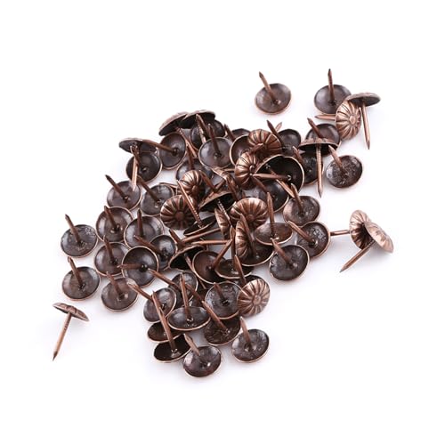 RiToEasysports Vintage Coating Nails Nägel Bronze Metall -Tag Möbelmöbel Machen Adémping für -Projekte, Eisen, 100pcs (Rot 11 * 16mm) von RiToEasysports
