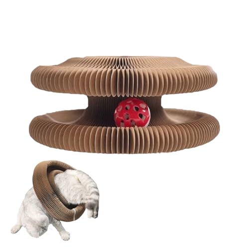 Accordion Organ, Cat Scratching Board Toy, Interactive Scratcher with Bell Ball, Pet Enrichment Game for Small and Medium Animals, Long Lasting and Cat Activity Accordion Organ, Cat Scratching Board Toy, Interactive Scratcher with Bell Ball, Pet Enrichment Game for Small and Medium Animals, Long Lasting and Cat Activity von Riaisttd