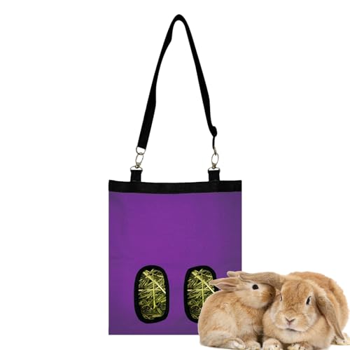 Bunny Heubeutel, 2 Löcher, Kleintier-Heu-Futterstation, Haustiergras-Organizer, 24 x 29 x 3 cm, 600D Oxford-Gewebe, Lebensmittelbehälter für Chinchilla, Hamster, Heimkäfig Bunny Heubeutel, 2 Löcher, Kleintier-Heu-Futterstation, Haustiergras-Organizer, 24 x 29 x 3 cm, 600D Oxford-Gewebe, Lebensmittelbehälter für Chinchilla, Hamster, Heimkäfig von Riaisttd
