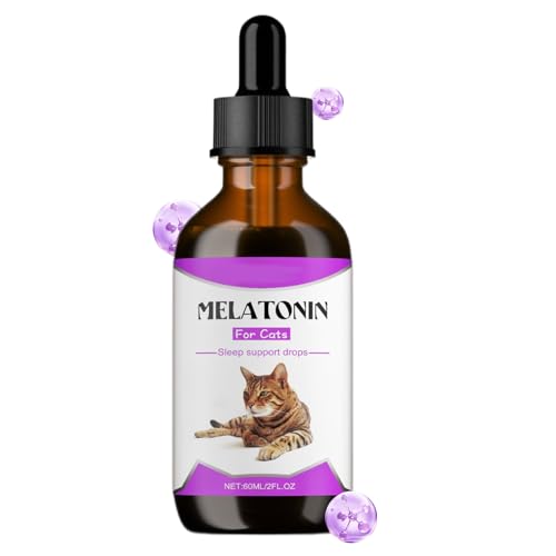 Calming Cat Treats - 4.65x1.54 Inches Sedative Drops Sleep Relieving Aid for Cats, Soothing Formula with Anti Aggression Support, Cat Supplement for Bathing Meowing Sleeping Night Thunderstorm Use von Riaisttd