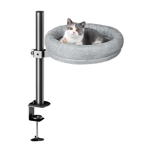 Riaisttd Cat Bed Desk Nest with 360° Rotating Shelf, Easy Installation Tabletop Kitten Bed, Cozy Pet Nest for Study Room, Dorm, Comfortable Design for Small and Medium Cats,Rotating Cat Bed Desk Nest Riaisttd Cat Bed Desk Nest with 360° Rotating Shelf, Easy Installation Tabletop Kitten Bed, Cozy Pet Nest for Study Room, Dorm, Comfortable Design for Small and Medium Cats,Rotating Cat Bed Desk Nest von Riaisttd