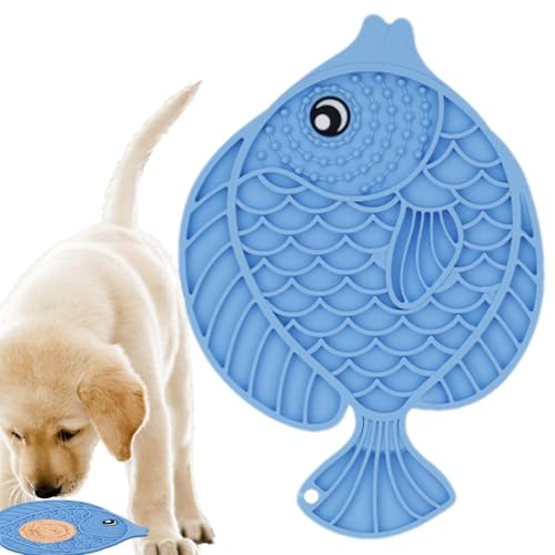 Dog Feeding Mat Slow Feeder, Fish-Shaped Soft Cat Feeding Pad 25x17.5cm, Safe Silicone Lick Pad with Suction Cup, Puppy Enrichment Toy for Large and Small Dogs Dog Feeding Mat Slow Feeder, Fish-Shaped Soft Cat Feeding Pad 25x17.5cm, Safe Silicone Lick Pad with Suction Cup, Puppy Enrichment Toy for Large and Small Dogs von Riaisttd