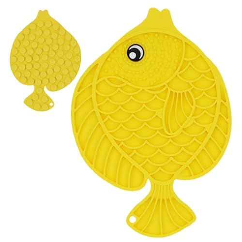 Dog Feeding Mat Slow Feeder, Fish-Shaped Soft Cat Feeding Pad 25x17.5cm, Safe Silicone Lick Pad with Suction Cup, Puppy Enrichment Toy for Large and Small Dogs Dog Feeding Mat Slow Feeder, Fish-Shaped Soft Cat Feeding Pad 25x17.5cm, Safe Silicone Lick Pad with Suction Cup, Puppy Enrichment Toy for Large and Small Dogs von Riaisttd