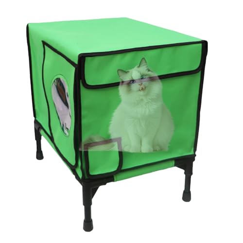 Escape Door Cat Shelter, Elevated Insulated Cat Shelter with Inner Composite Insulation Film, Perfect for Keeping Pets Comfortable Outdoors, Oxford Cloth Escape Door Cat Shelter, Elevated Insulated Cat Shelter with Inner Composite Insulation Film, Perfect for Keeping Pets Comfortable Outdoors, Oxford Cloth von Riaisttd