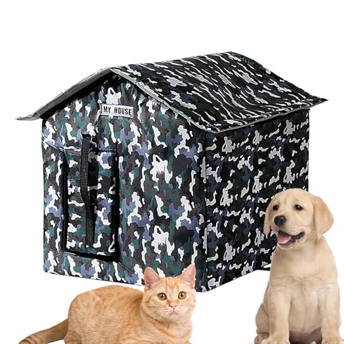 Faltbares Outdoor-Katzenbett mit geschlossenem Design und wetterfestem Unterschlupf, sonnenfestes Kissenbett für Veranden, Hinterhöfe und Garagen, gemütliches Katzenhaus mit Schutz vor Faltbares Outdoor-Katzenbett mit geschlossenem Design und wetterfestem Unterschlupf, sonnenfestes Kissenbett für Veranden, Hinterhöfe und Garagen, gemütliches Katzenhaus mit Schutz vor von Riaisttd