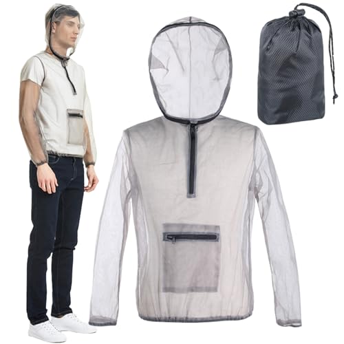 Gnat Jacke, Fliegenkleidung, Netz, Kapuze, atmungsaktiv, Netzstoff, Schutzkleidung für Männer und Frauen, Erwachsene, Camping, Wandern, Outdoor, Familie, Abenteuer, Angeln, Schild-Aktivitäten Gnat Jacke, Fliegenkleidung, Netz, Kapuze, atmungsaktiv, Netzstoff, Schutzkleidung für Männer und Frauen, Erwachsene, Camping, Wandern, Outdoor, Familie, Abenteuer, Angeln, Schild-Aktivitäten von Riaisttd