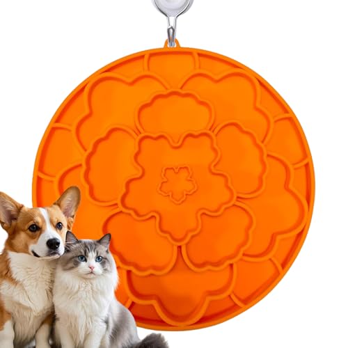 Pet Bowl-doppelseitiges Gericht Silikon Langsam für kontrolliertes, Katzenmattensaugne mit einem Rutsch Design, Hundefutter für Welpenkiste Training Langeweile Relief Fütterung 7,87 Zoll von Riaisttd