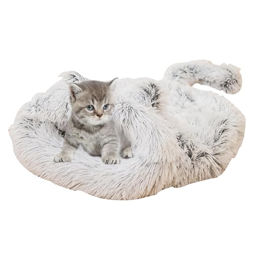 Riaisttd Hundeschlafsack, weiches Kätzchen-Höhlenbett für den Winter, bequemes Haustiernest für Katzen und kleine Hunde, gemütliche Schlaflösung mit 55 x 55 x 15 cm für Haustiere Riaisttd Hundeschlafsack, weiches Kätzchen-Höhlenbett für den Winter, bequemes Haustiernest für Katzen und kleine Hunde, gemütliche Schlaflösung mit 55 x 55 x 15 cm für Haustiere von Riaisttd
