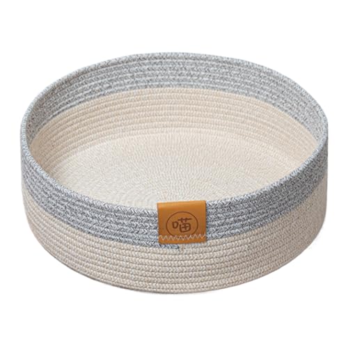 Round Woven Cat Bed, Cotton Pet Nest, Scratcher Basket Design, Soft Sleeping Mat, Diameter 40cm Height 14cm, Cozy Rest Spot for Kitten, Puppy, Indoor Lounge, Daily Nap Round Woven Cat Bed, Cotton Pet Nest, Scratcher Basket Design, Soft Sleeping Mat, Diameter 40cm Height 14cm, Cozy Rest Spot for Kitten, Puppy, Indoor Lounge, Daily Nap von Riaisttd