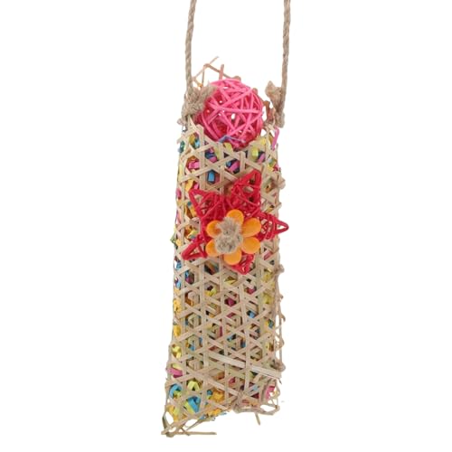 Vogelspielzeug, Futtersammler, Käfigzubehör, bunte Papierschichten, 5 x 8 x 20 cm, hängende Seilschaukel, Bereicherungsaktivität für Sittiche, Nymphensittiche, Wellensittiche, Lovebird Vogelspielzeug, Futtersammler, Käfigzubehör, bunte Papierschichten, 5 x 8 x 20 cm, hängende Seilschaukel, Bereicherungsaktivität für Sittiche, Nymphensittiche, Wellensittiche, Lovebird von Riaisttd