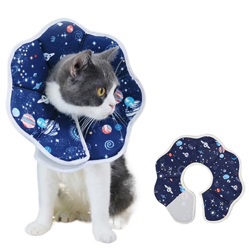 Weicher Hundekegel, elisabethanisches Halsband, verstellbarer Nackenschutz, bequeme weiche Abdeckung, 22,9 x 22,9 x 2,9 cm, geeignet für Katzen, Welpen, Kätzchen, kleine und große Tiere von Riaisttd