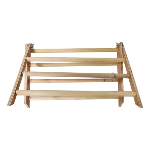 Wooden Chicken Perch Stand, Large Bird Jungle Gym, Interactive Poultry Roosting Bar, 37x32x20cm Parrot Climbing Toy, Hen Coop Play Accessory Wooden Chick Perch von Riaisttd