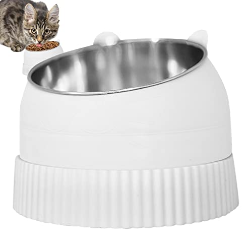Anti-Erbrechen-Katzennäpfe für Hauskatzen,15-Grad-Neigung erhöhter Katzennäpfe gegen Erbrechen - Wide Shallow Cat Bowl-Raised Cat Food Bowl, Food & Water Flat Cat Dish Rianpesn von Rianpesn