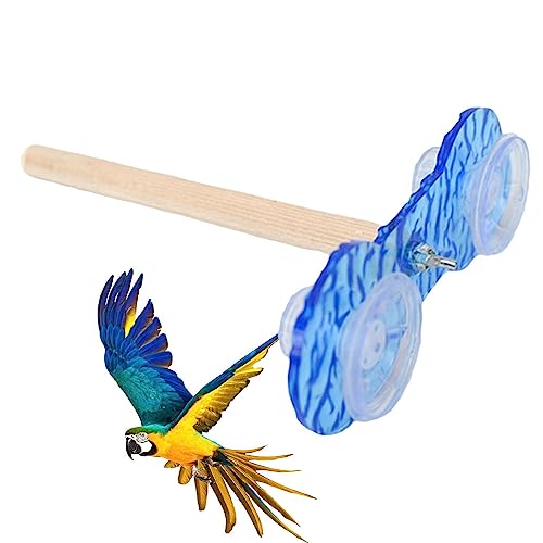 Holzpapageien-Spielständer, Vogelsitz-Trainingskäfig, Vogelständer, Tragbare Vogel-Reisesitzstangen, Vogeltrainingsständer für Sittiche, Schwalben, Spatzen, Nymphensittiche Rianpesn von Rianpesn