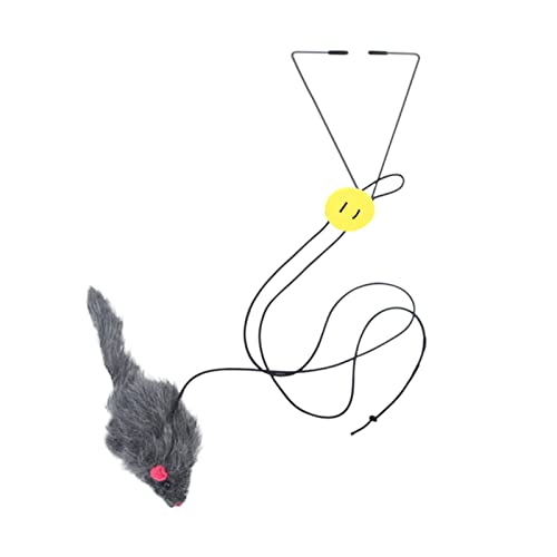 Katzenfederspielzeug-Set,Einziehbares interaktives Türsprung-Haustierspielzeug mit elastischem Seil | Lustiges Haustierspielzeug mit springendem elastischem Seil zum Trainieren und Beseitigen Rianpesn von Rianpesn