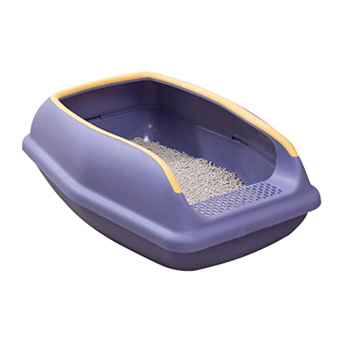 Rianpesn Katzenklo | Erhöhung der Anti-Spritzer-Katzentoilette, Verhindert das Auslaufen von Sand, Katzentoilette für kleine, mittelgroße und ältere Katzen, Lila Rianpesn Katzenklo | Erhöhung der Anti-Spritzer-Katzentoilette, Verhindert das Auslaufen von Sand, Katzentoilette für kleine, mittelgroße und ältere Katzen, Lila von Rianpesn