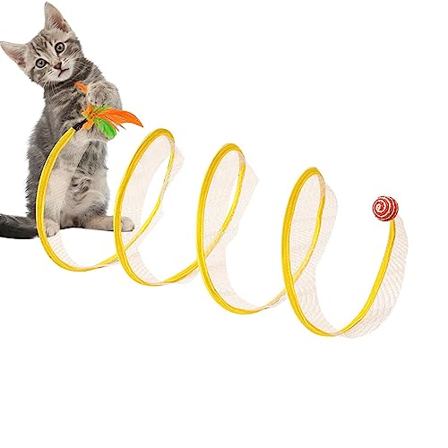Katzentunnelspielzeug - Haustierspielzeugtunnel für interaktiven Spaß | Faltbares Haustier-Abenteuer-Tunnel-Spielzeug für Katzen, Hunde und kleine Haustiere, wiederverwendbares Rianpesn von Rianpesn