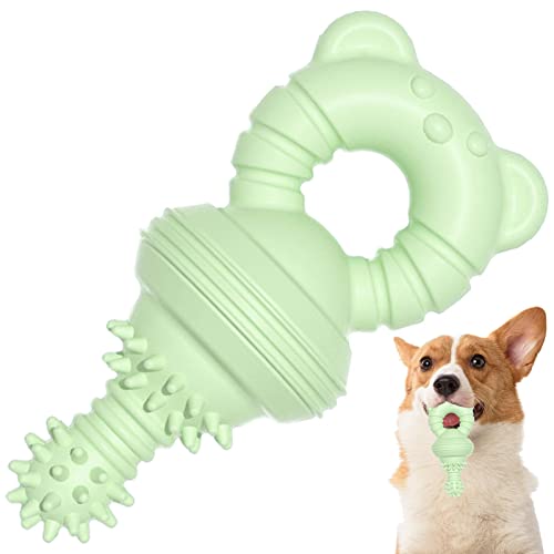 Rianpesn Backenzahn saubere Zähne Gummispielzeug - Natürlicher TPR-Gummi-Zahnpflege-Kau-Reinigungsstift - Hundespielzeug in Schnullerform, langlebiges Kauspielzeug für kleine und mittelgroße Hunde von Rianpesn