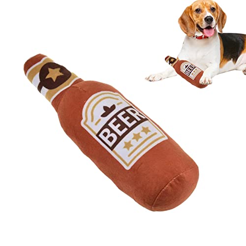 Rianpesn Grunzendes Hundespielzeug - Interaktive Weinflasche Quietschendes Stoffloses Hundespielzeug - Fetch süßes Hundespielzeug für kleine, mittelgroße Hunde, Welpengeschenk, aktives Beißen Rianpesn Grunzendes Hundespielzeug - Interaktive Weinflasche Quietschendes Stoffloses Hundespielzeug - Fetch süßes Hundespielzeug für kleine, mittelgroße Hunde, Welpengeschenk, aktives Beißen von Rianpesn