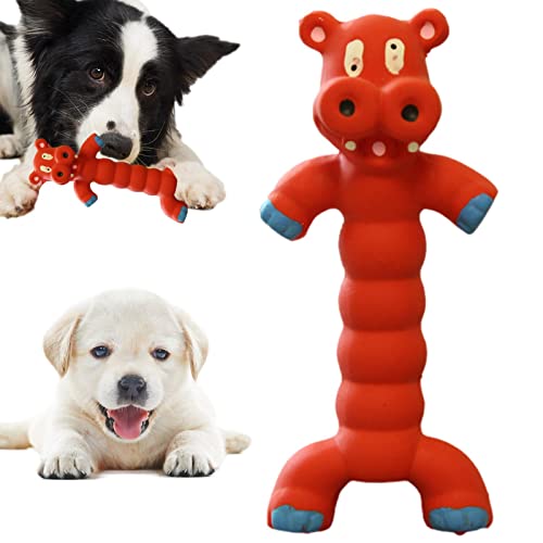 Rianpesn Grunzendes Hundespielzeug | Interaktives Kauspielzeug für Hunde aus Gummi - Squeaker Chew Training Puppy Supplies, interaktives Spiel für kleine und mittelgroße Hunde von Rianpesn