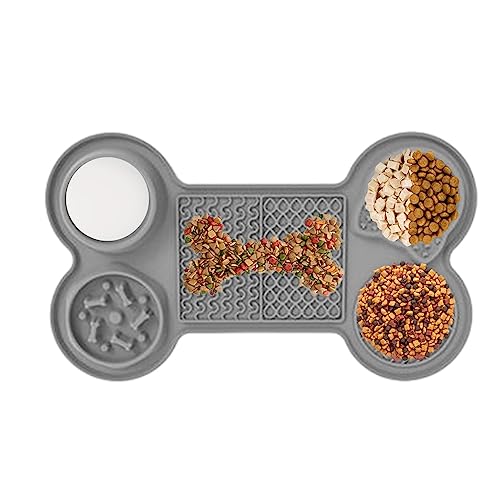 Rianpesn Hundeleckmatte Leckerli - Kätzchen-Essmatte | Futterunterlage für Haustiere, Verschiedene Textur-Designs, 5 große Saugnapf-Designs, Sec -in-1-Trennwand-Design für Kätzchen, Hunde Rianpesn Hundeleckmatte Leckerli - Kätzchen-Essmatte | Futterunterlage für Haustiere, Verschiedene Textur-Designs, 5 große Saugnapf-Designs, Sec -in-1-Trennwand-Design für Kätzchen, Hunde von Rianpesn