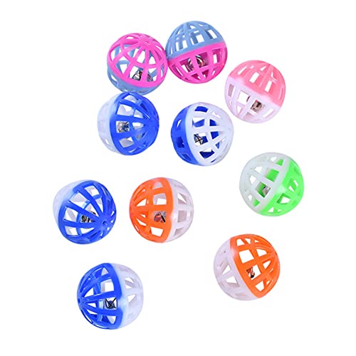 Rianpesn Hundespielzeugball,10 Stück Bälle mit Glöckchen Hundespielzeug | Leichtes, interaktives Haustierjagd-Rasselspielzeug zum Trainieren und Spielen Rianpesn Hundespielzeugball,10 Stück Bälle mit Glöckchen Hundespielzeug | Leichtes, interaktives Haustierjagd-Rasselspielzeug zum Trainieren und Spielen von Rianpesn