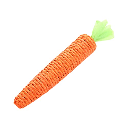 Rianpesn Karotte Katzenspielzeug, Kauspielzeug aus Papierseil, Karottenspielzeug, eingebaute Glocke, Katzenspielzeug für Indoor-Katzenkätzchen, die kauen und Spielen Rianpesn Karotte Katzenspielzeug, Kauspielzeug aus Papierseil, Karottenspielzeug, eingebaute Glocke, Katzenspielzeug für Indoor-Katzenkätzchen, die kauen und Spielen von Rianpesn