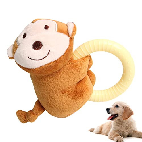 Rianpesn Quietschendes Kauspielzeug für Hunde - Interaktives langlebiges Hundespielzeug in Tierform mit Griffen | Hund Quietschendes Plüschtier Dog Squeaker Plüsch Gefülltes Chew Dog Rianpesn Quietschendes Kauspielzeug für Hunde - Interaktives langlebiges Hundespielzeug in Tierform mit Griffen | Hund Quietschendes Plüschtier Dog Squeaker Plüsch Gefülltes Chew Dog von Rianpesn