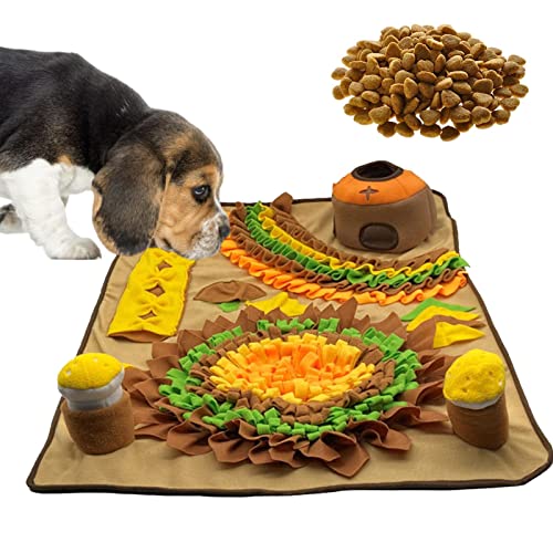 Rianpesn Schnüffelmatte für Hunde | Sunflower Design Interaktives Feed-Puzzle für Langeweile - Schallmatte fördert die natürliche Nahrungssuche für Katzen, Kaninchen, Hunde, Napf, Leckerli-Spender Rianpesn Schnüffelmatte für Hunde | Sunflower Design Interaktives Feed-Puzzle für Langeweile - Schallmatte fördert die natürliche Nahrungssuche für Katzen, Kaninchen, Hunde, Napf, Leckerli-Spender von Rianpesn