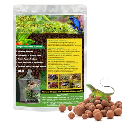 Riare 4,5 kg Expandierte Tonkugeln Terrarium-Substrat für Reptilien leichte Tonkieselsteine Substrat Frösche Falschboden Substrat Bioaktives Terrariensubstrat für Drainage und Riare 4,5 kg Expandierte Tonkugeln Terrarium-Substrat für Reptilien leichte Tonkieselsteine Substrat Frösche Falschboden Substrat Bioaktives Terrariensubstrat für Drainage und von Riare