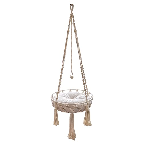 Ricemru Groß Katzenhängematte Wandmontage 50cm Handgestrickt Katzenschaukel Makramee Hängend Wand Seil Katzenbett Katzenbetten Wandhängend Katzensitz Inner und Outdoor Ricemru Groß Katzenhängematte Wandmontage 50cm Handgestrickt Katzenschaukel Makramee Hängend Wand Seil Katzenbett Katzenbetten Wandhängend Katzensitz Inner und Outdoor von Ricemru